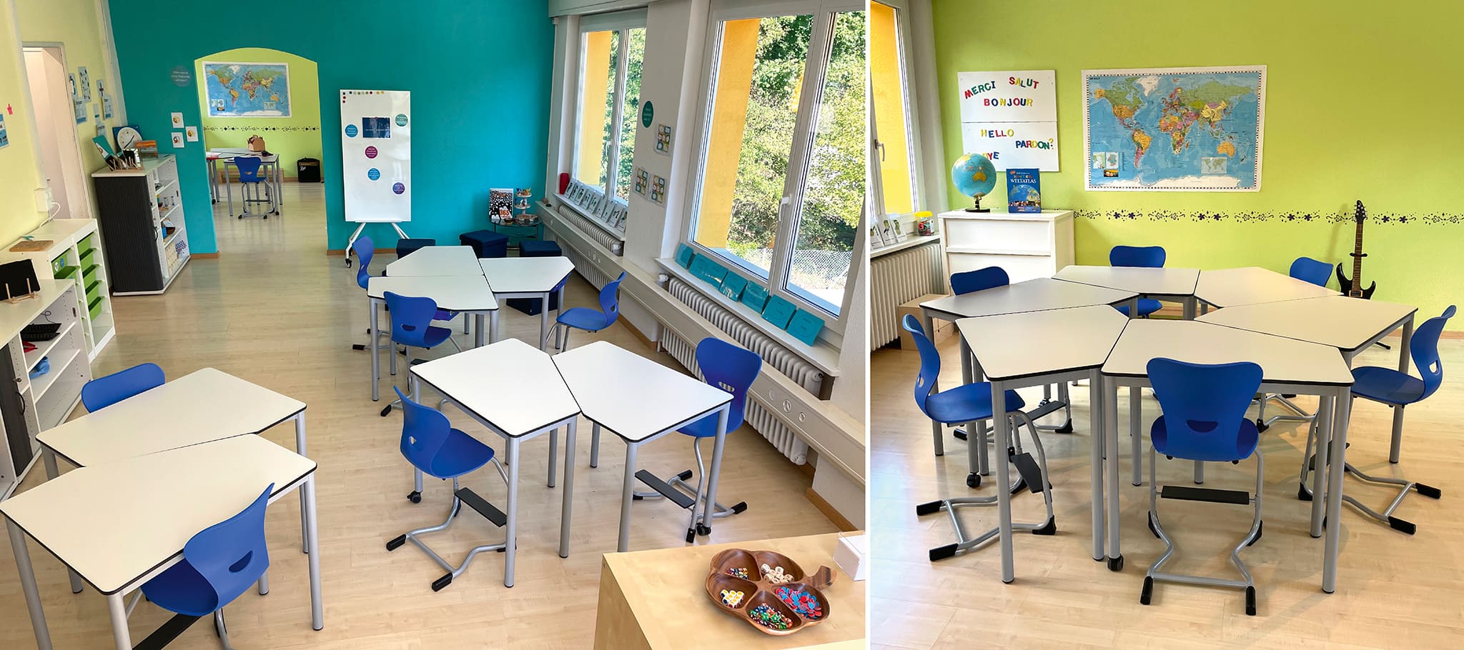 Moderne Schultische und -stühle von EinrichtWerk in einer Schule in Lenzburg